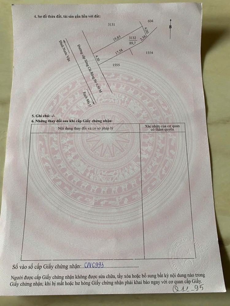 Nền đường cặp sông cái răng bé cái răng 6,5m ! Cách cầu bà đóng tầm 150m ! Cách đại học tây đô tầm 1,5 km