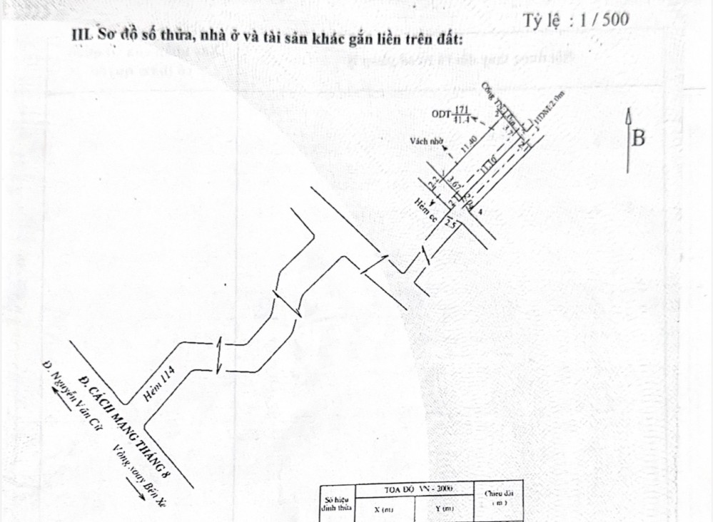Nhà Trệt Lững 2 mặt tiền, đường cách mạng tháng 8