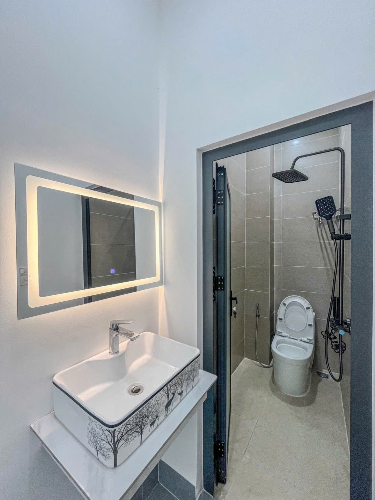 Bán nhà trệt lầu mới đường 25 KDC Thới Nhựt 1