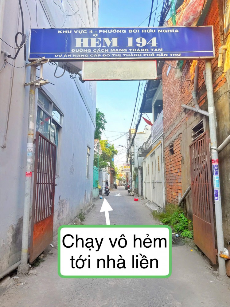 NHÀ ĐẸP TRỆT LẦU TRỤC CHÍNH HẺM 194 CMT8 - GẦN CHỢ