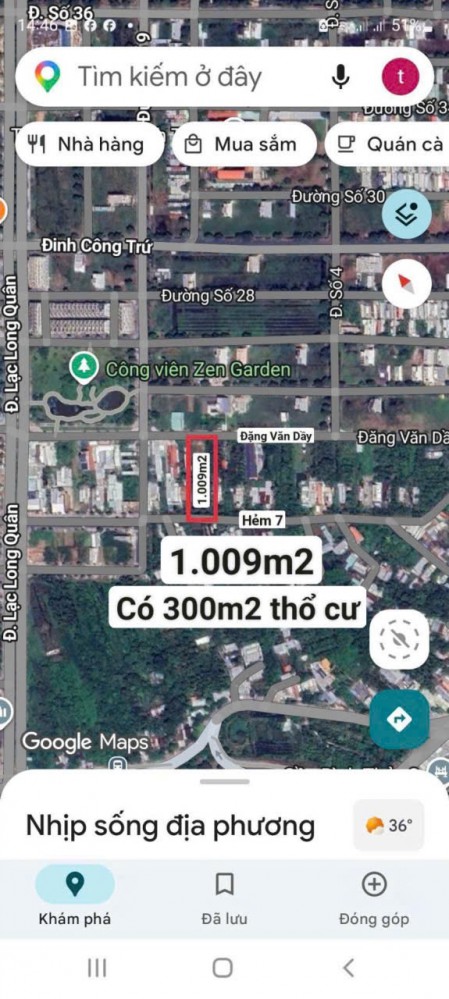 1.009m2 ĐẤT 2MẶT TIỀN _ MẶT TIỀN ĐẶNG VĂN DẦY KHU NGÂN THUẬN, MẶT TIỀN SAU LÀ HẺM 7