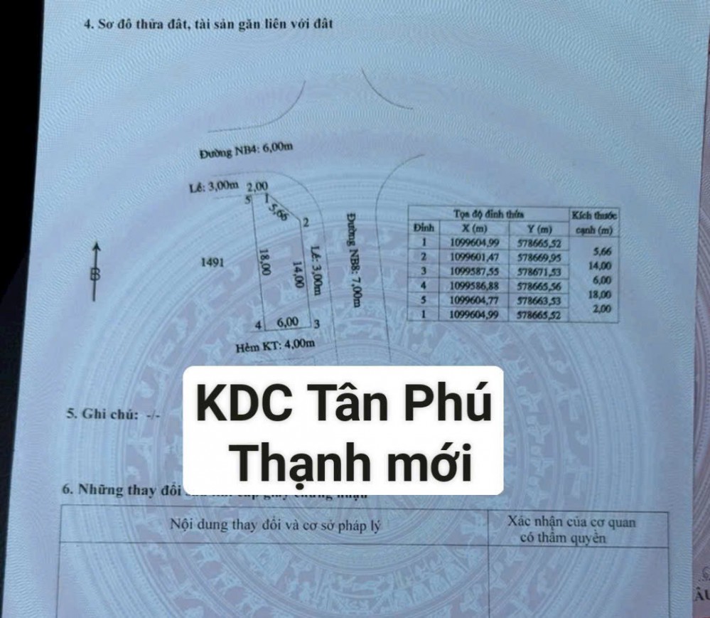 Hang hiếm! Nền Góc Ngay Ngã Tư KDC TÂN PHÚ THẠNH MỚI