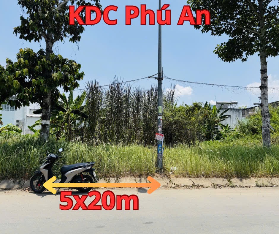 NỀN TRỤC CHÍNH A2 KDC PHÚ AN (chưa qua A5) - 100M2 - GIÁ 3,X TỶ