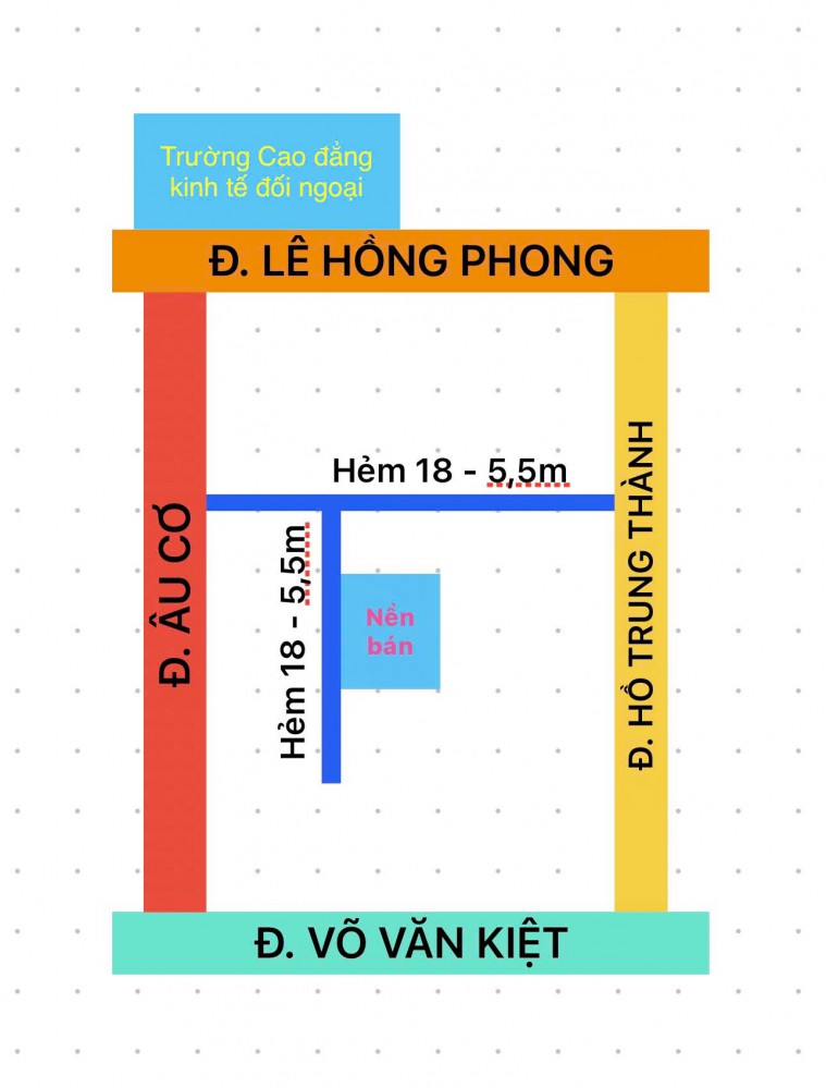 BÁN NỀN GIÁ RẺ NHẤT KHU HẺM 18 HỒ TRUNG THÀNH, VÕ VĂN KIỆT, P. THỚI AN ĐÔNG, TP CẦN THƠ