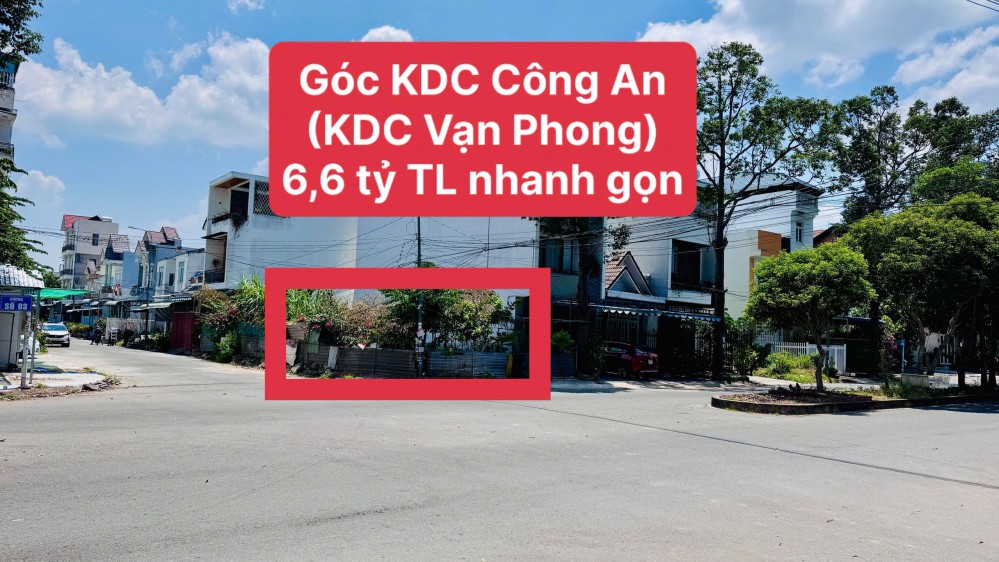 BÁN NỀN GÓC 2 MẶT TIỀN ĐƯỜNG SỐ 3 & 8 KDC CÔNG AN (VẠN PHONG) CÁI RĂNG, CẦN THƠ.