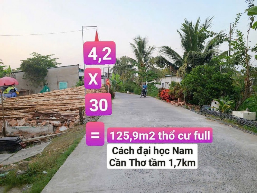 NỀN THỔ CƯ RẠCH CHUỐI LONG TUYỀN BÌNH THỦY, LỘ CHUẨN ÔTÔ, CÁCH ĐẠI HỌC NAM CẦN THƠ 1,7KM