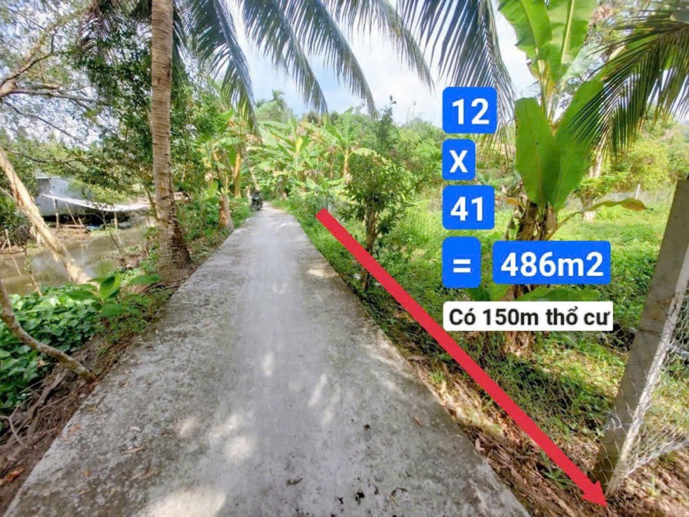 Đất nghỉ dưỡng 486m2 cách QL 61c 500m cách cầu Vàm Xáng Nguyễn Văn Cừ 2,5km, bến xe Cần Thơ & khu hồng loan 9,5km