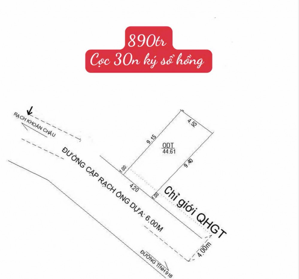 NỀN THỔ CƯ TRỤC CHÍNH RẠCH ÔNG DỰA ĐƯỜNG TỈNH 918 BÙI HỮU NGHĨA P. LONG TUYỀN TP CẦN THƠ.