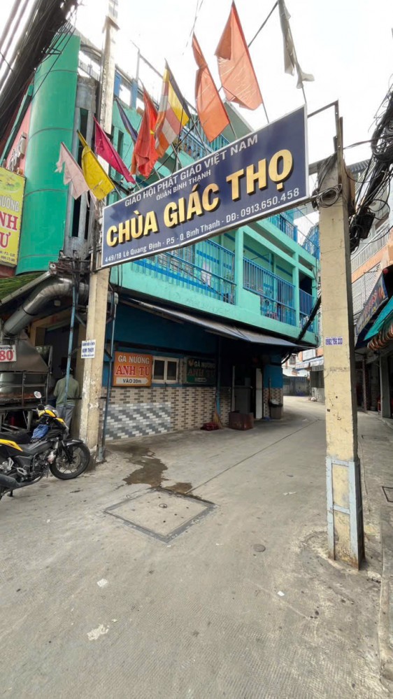 NGƯỜI THÂN ĐỊNH CƯ NƯỚC NGOÀI CẦN BÁN NHÀ XÂY KIÊN CỐ 3 TẦNG + SÂN THƯỢNG TẠI LÊ QUANG ĐỊNH, P5, BÌNH THẠNH, HCM (hẻm chùa Giác Thọ). GIÁ BÁN 8,9 TỶ ( Thương lượng chính chủ)
