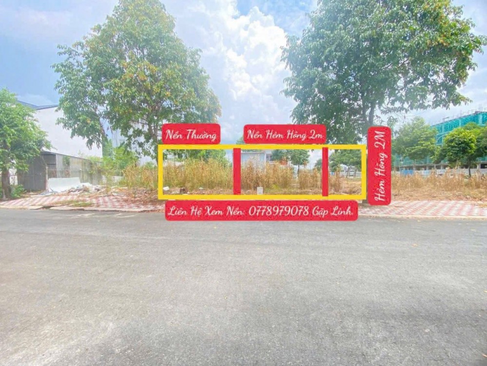 Bán Nền Sổ Hồng Vị Trí Đẹp - Khu Hồng Loan 5C - Hẻm Hông 2M.