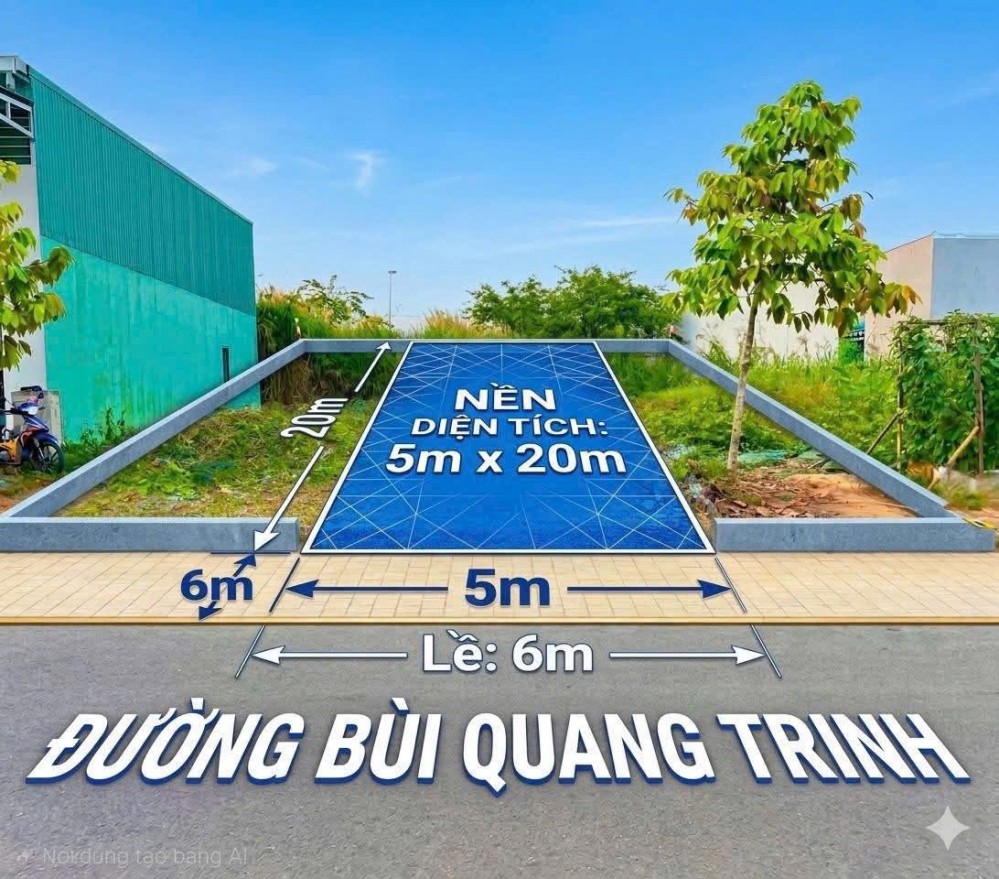 BÁN NỀN MẶT TIỀN - ĐƯỜNG BÙI QUANG TRINH (TRỤC CHÍNH KDC PHÚ AN). CÁI RĂNG. CT