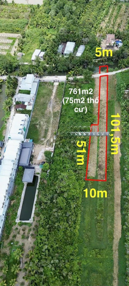 BÁN NỀN GẦN 800m2 RẠCH KHOÁN CHÂU ĐI VÀO 1KM TỚI NỀN PHƯỜNG LONG TUYỀN TP CẦN THƠ.