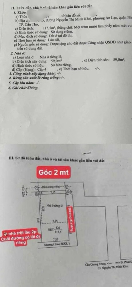 KÈO THƠM BÁN NHÀ TRỌ GÓC HẺM THÔNG ĐƯỜNG NGUYỄN THỊ MINH KHAI CÓ THU NHẬP