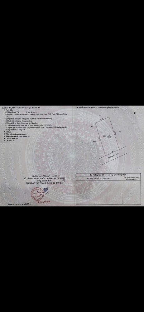 Chính Chủ Bán Nền TP Cần Thơ Cách Đền thờ Vua Hùng và kdc Ngân Thuận 500m