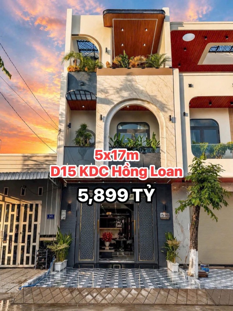 NHÀ TRỆT 2 LẦU MỚI PHONG CÁCH HIỆN ĐẠI FULL NỘI THẤT CAO CẤP D15 KDC HỒNG LOAN CẦN THƠ
