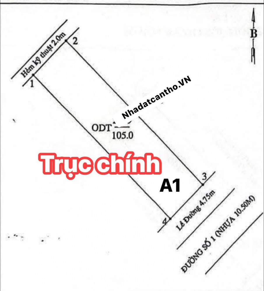 Bán nền A1 TĐC An Bình Q. Ninh Kiều 5x21